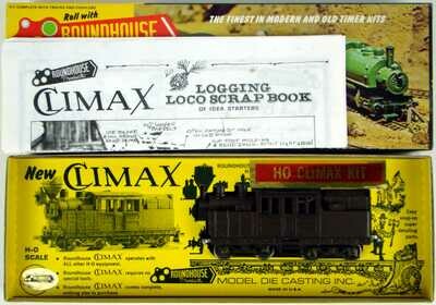 Roundhouse 2771 Factory Painted Brown Climax Locomotive Kit w/Universal Drive Fix HO Scale