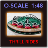 O Scale Model Circus and Carnival Thrill Rides 1:48