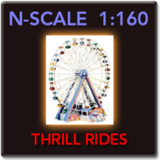 N Scale Model Circus and Carnival Thrill Rides 1:160