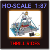 HO Scale Model Circus and Carnival Thrill Rides 1:87