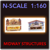 N Scale Model Midway Structures &amp; Attractions1:160