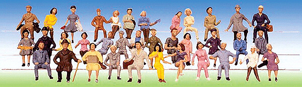 Faller 153001 36 Sitting People HO Scale
