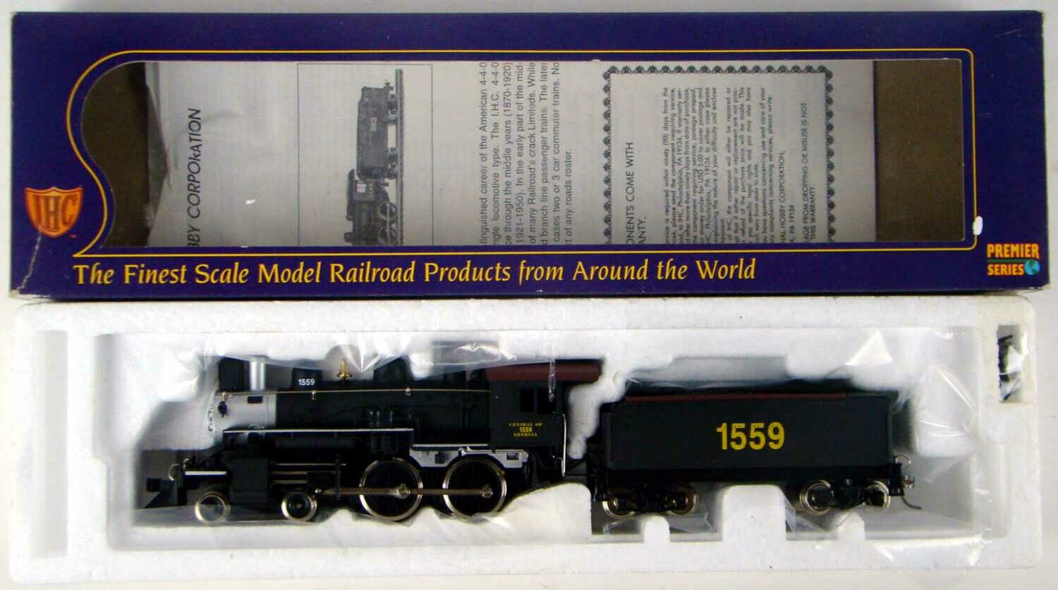 IHC Premier M807 Central Railroad of Georgia 4-4-0 &quot;Modern&quot; American Locomotive HO Scale