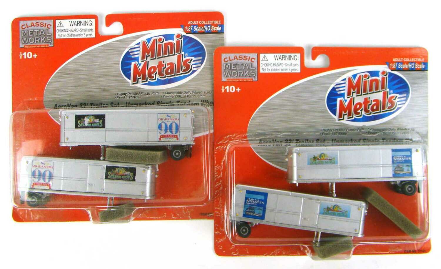 Set of 4 Classic Metal Works Custom James Strates Shows 32&#39; Trailers