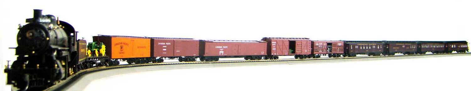 MRRHQ Custom Canadian Pacific Mixed Freight/Passenger Set w/Custom CP Survivor Class D10H 4-6-0 #1098 Replica HO Scale
