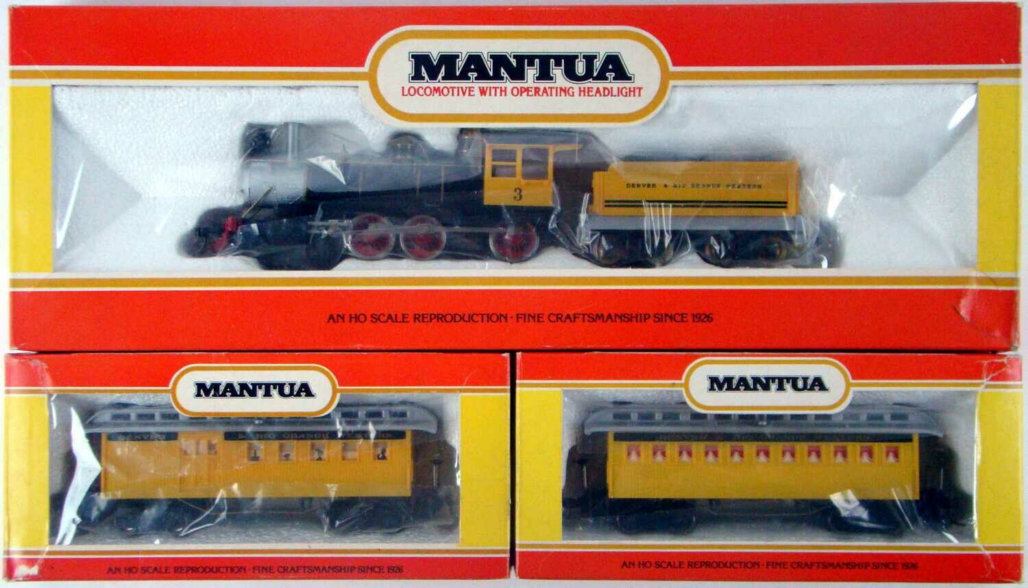 Denver & Rio Grande Western 3Piece 1800's Passenger Set