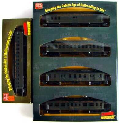 Athearn/Roundhouse 84823 Complete 5-Car "Green Scheme" D&RGW 50' Overland Coach Set HO Scale