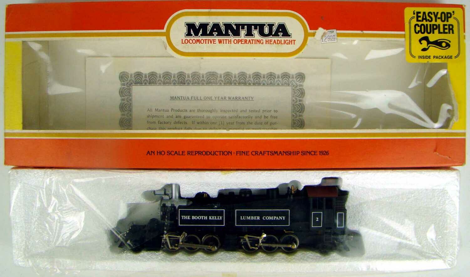 Mantua 326-125 Classic 2-6-6-2 Booth Kelly Logger HO Scale