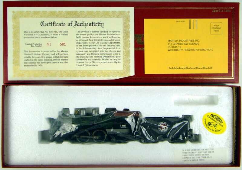 Mantua 336-561 Great Northern Class K-1 4-4-2 Atlantic Locomotive HO Scale
