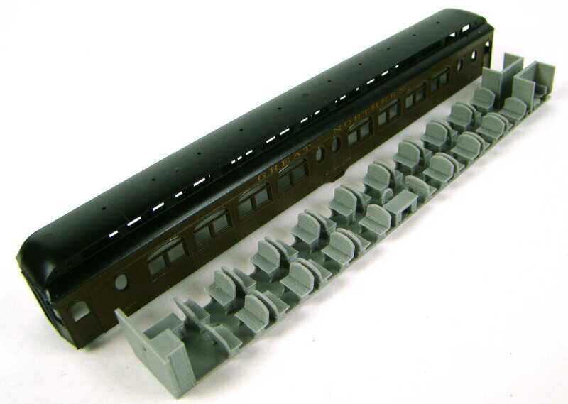 MRRHQ Custom HO Scale Interior for MDC/Roundhouse 85&#39; Pullman Palace Passenger Coaches