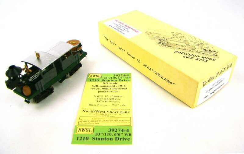 MRRHQ Custom "Ye Olde Huff-N-Puff" 1050 Hommer Climax Locomotive w/NWSL Stanton Drive, Crew &amp; LED Headlamp HO Scale