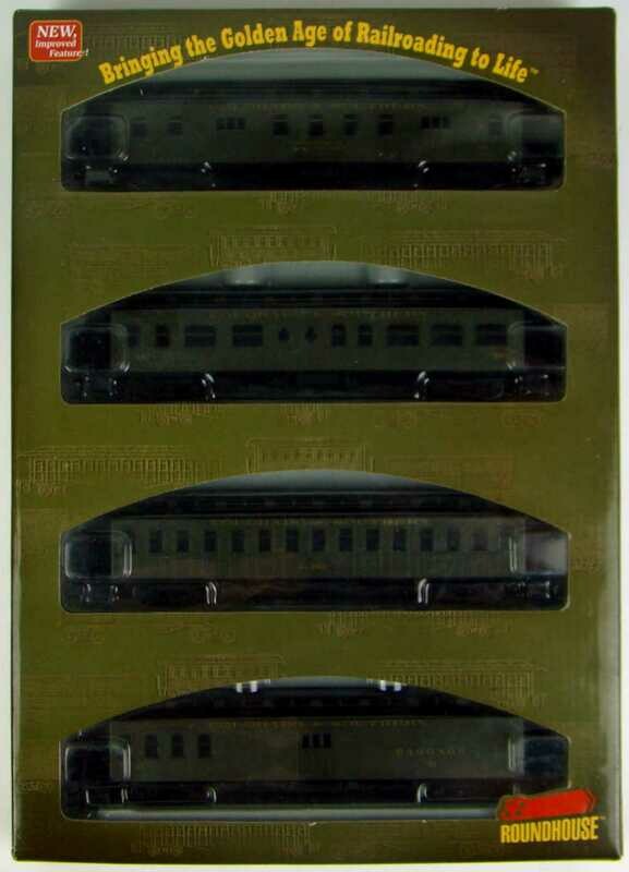 Athearn/Roundhouse 84839 Colorado &amp; Southern 4-Car 50&#39; Overland Coach Set HO Scale