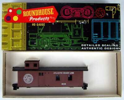 Roundhouse 3402 Atlantic Coast Line "Old Timer" Wooden Caboose Kit HO Scale