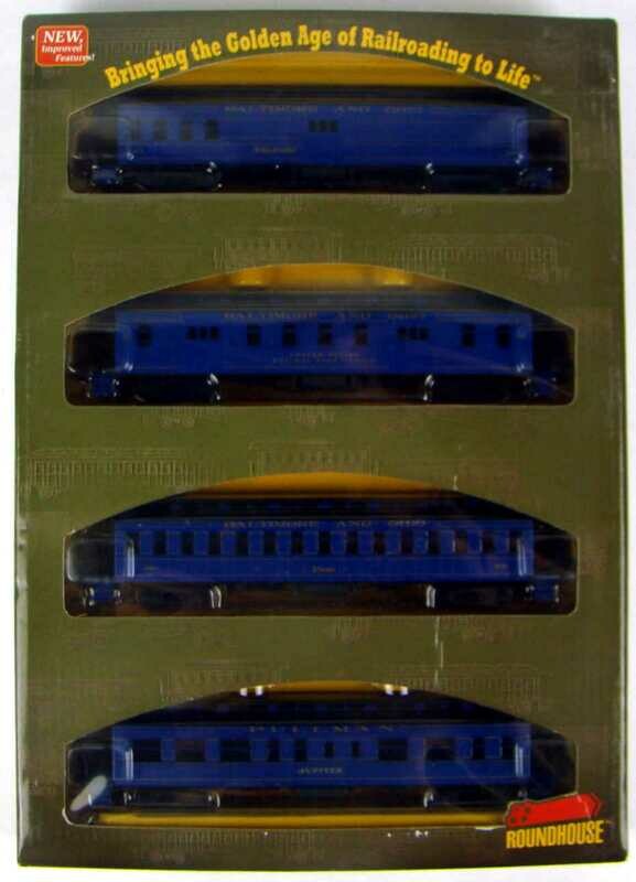 Athearn/Roundhouse 84822 Baltimore &amp; Ohio 4-Car 50&#39; Overland Coach Set HO Scale