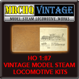 MRCHQ Vintage HO Scale Model Steam Locomotive Kits 1:87