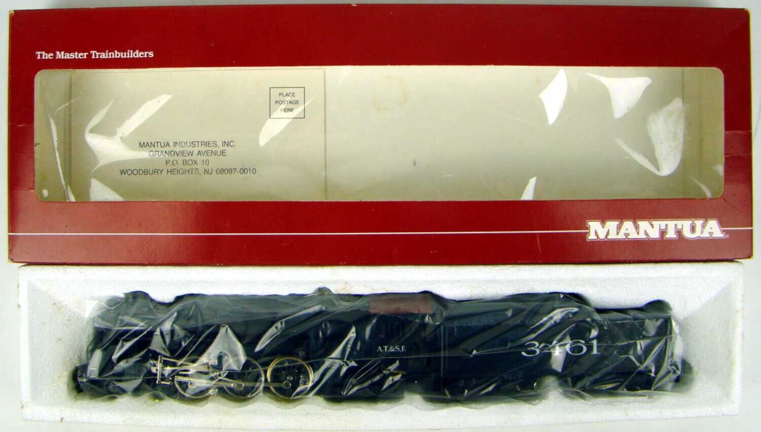 Mantua 356-001 AT&amp;SF Class 3460 4-6-4 Hudson Locomotive #3461 w/Power Drive HO Scale