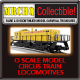 O Scale Model Circus Train Locomotives &amp; Hand Cars 1:48
