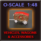 O Scale Model Vehicles, Wagons and Accessories 1:48