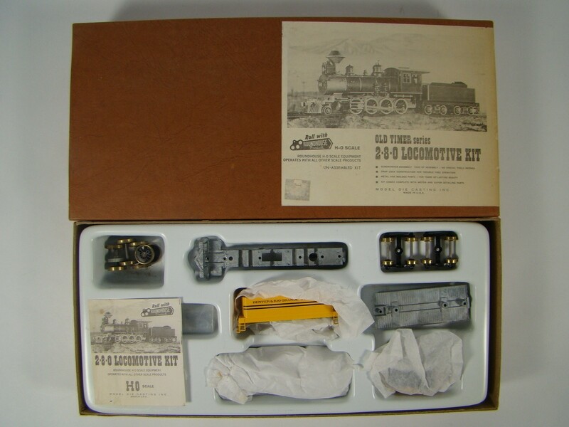 Roundhouse 301 D&amp;RGW &quot;Bumblebee&quot; 2-8-0 (Early) Consolidation Locomotive Kit HO Scale