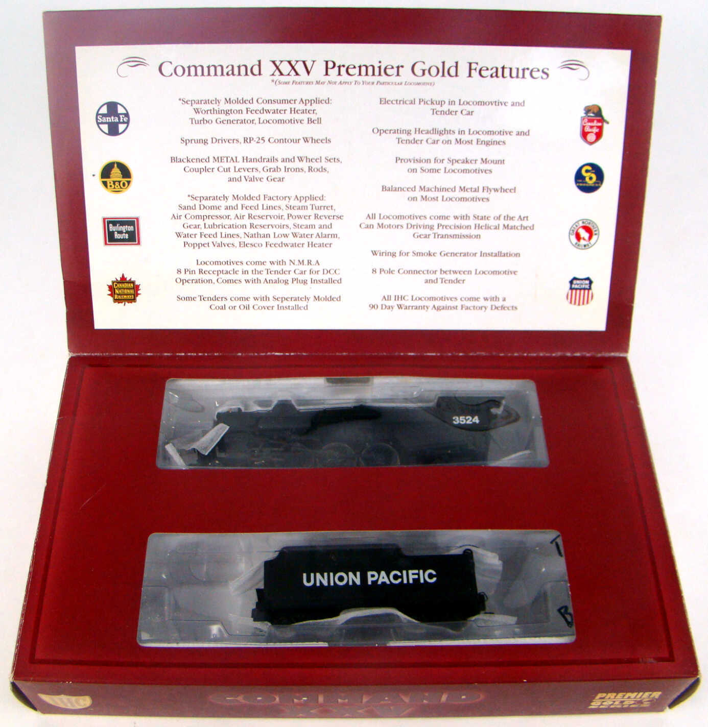 IHC Command XXV 25028 UP 4-6-2 Pacific Locomotive #3524 HO Scale