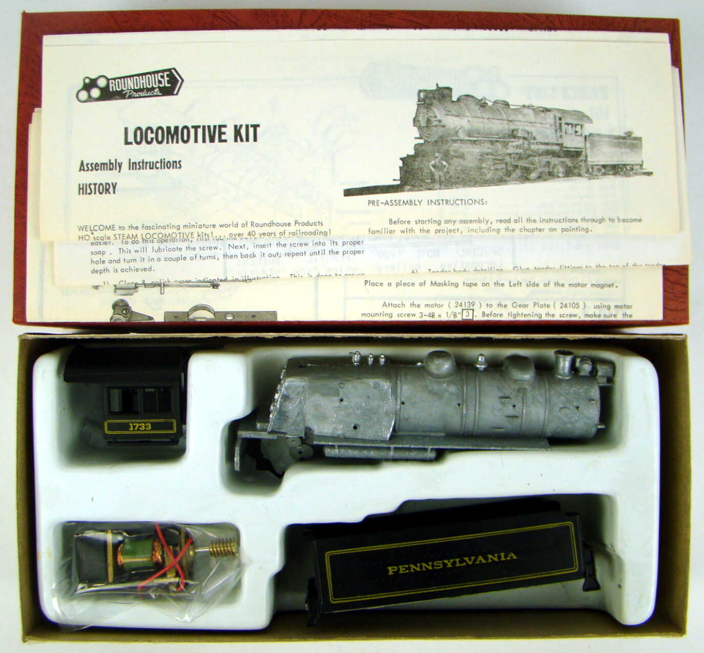 Roundhouse 463 PRR Alco 280 Consolidation Kit w/Can Motor HO Scale
