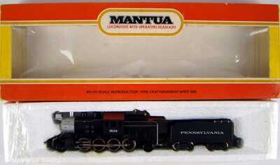 Mantua 322-20 PRR 2-8-2 Camelback Locomotive HO Scale