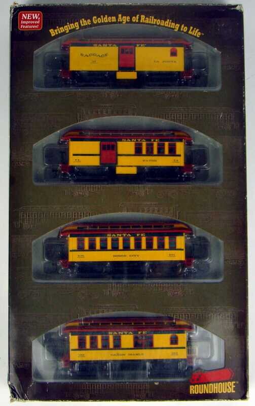 Athearn/Roundhouse 84301 Santa Fe 4-Coach 34&#39; Overton Set HO Scale