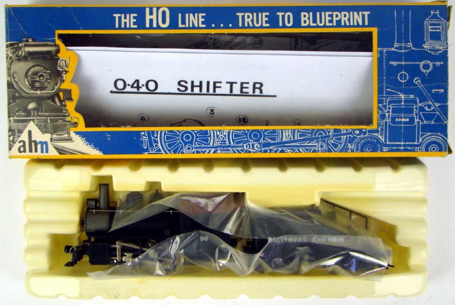 AHM 5074 B&amp;O 0-4-0 Shifter #96 w/Upgraded Slope Back Tender