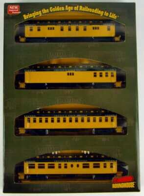Athearn/Roundhouse 84829 C&NW 4-Car 50' Overland Coach Set HO Scale