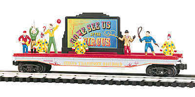 K-Line K691-5302 CTR Classic Flat Car w/Billboard and Figures O Scale