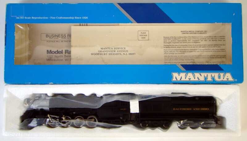 Mantua 317-025 B&amp;O 2-8-4 Berkshire Locomotive w/&quot;Vandy&quot; Tender HO Scale