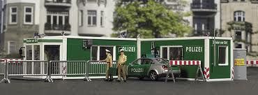 Busch 1058-1 Mobile Police Station Container Set HO Scale