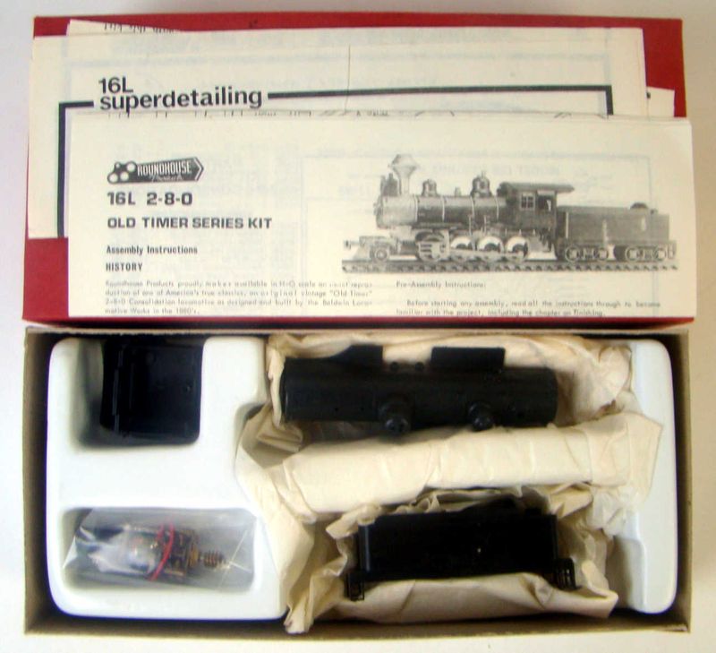 Roundhouse 480 Undecorated 2-8-0 (Early) Consolidation Locomotive Kit HO Scale