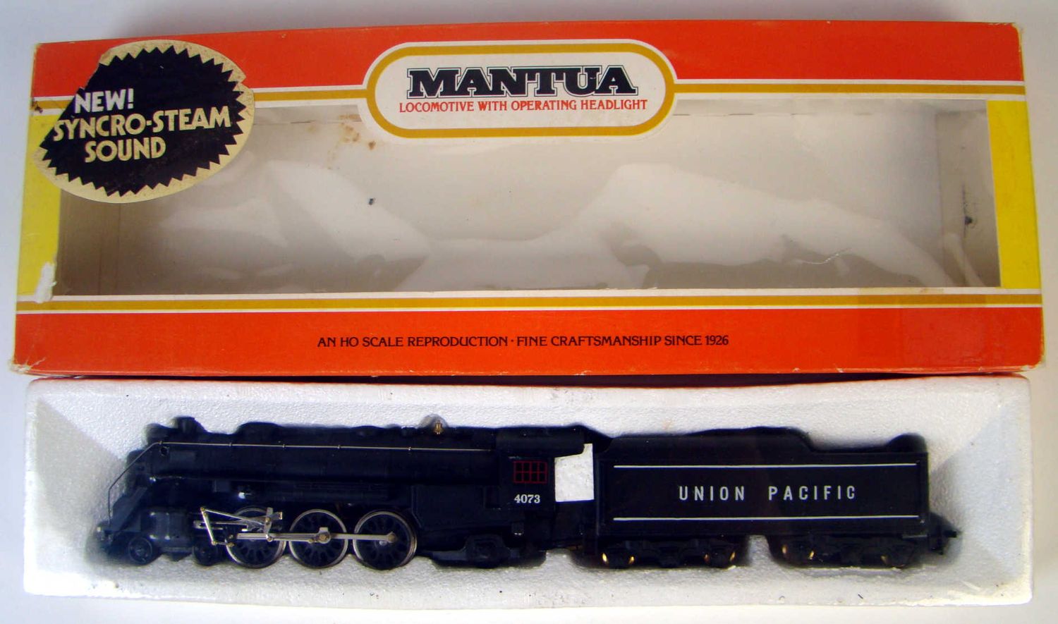 FACTORY SEALED Mantua 328-03 UP 4-6-2 Locomotive #4073 w/Synchro-Steam Sound HO Scale