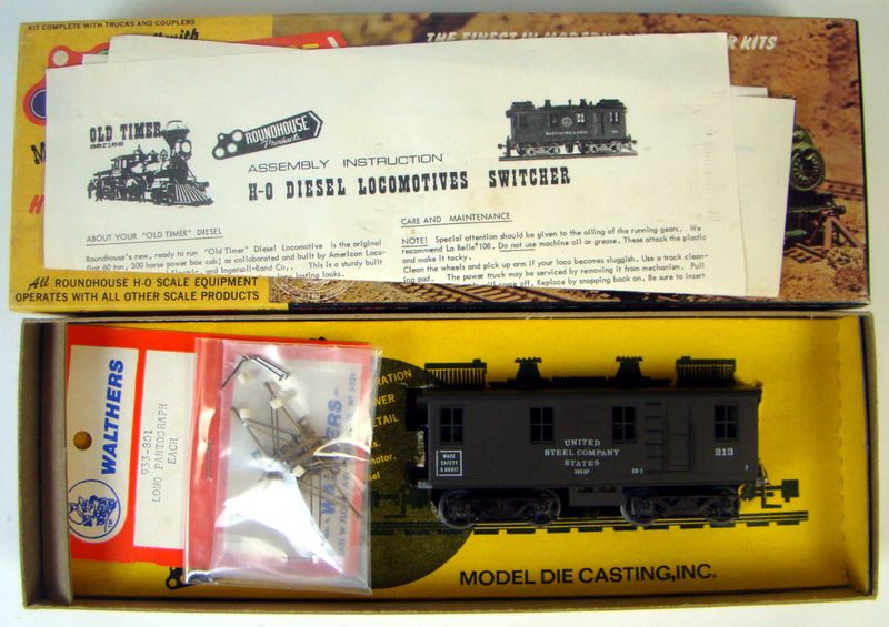 Roundhouse 8L-4 US Steel Alco Box Cab Diesel Locomotive Kit w/Universal Drive Fix &amp; FREE Cantilever HO Scale