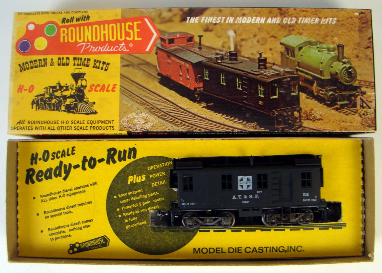 Roundhouse 8L10 Santa Fe Box Cab Diesel Locomotive w/Universal Drive Fix HO Scale