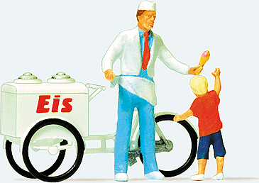 Preiser 28126 Ice Cream Man and Child