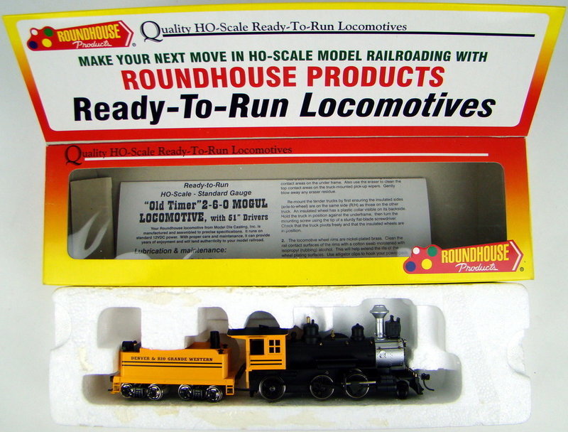 Roundhouse 56510-291 D&amp;RGW "Bumble Bee" 2-6-0 Mogul Locomotive HO Scale