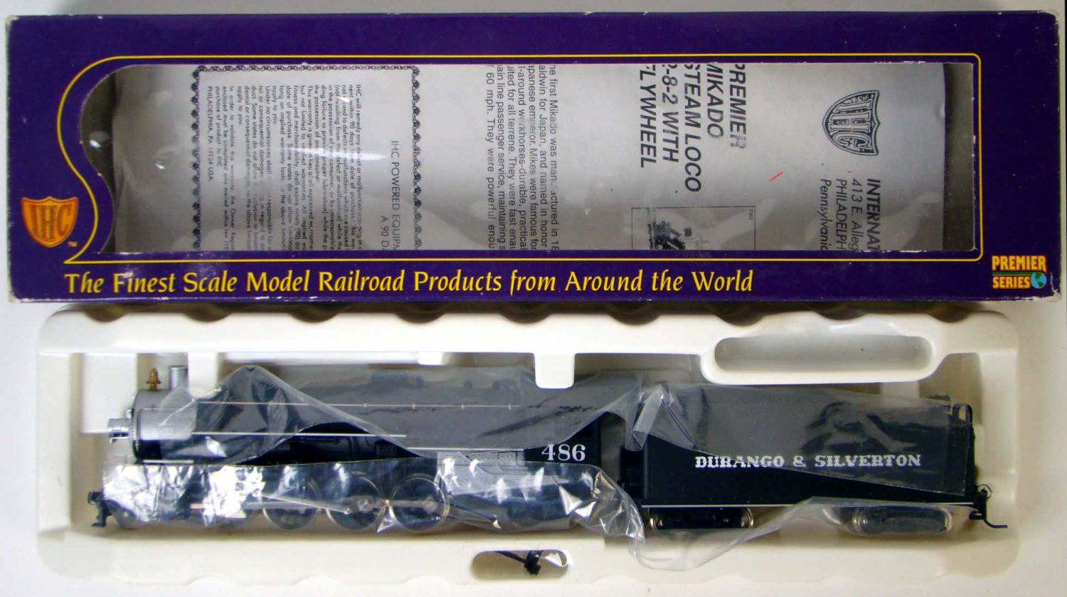 IHC M9837 D&amp;SNG Class K36 2-8-2 Mikado Locomotive #486 HO Scale