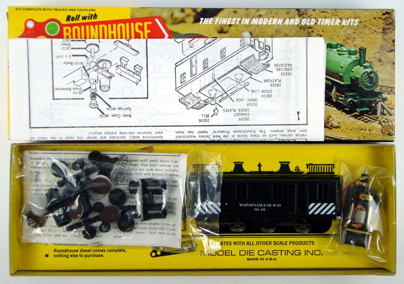 Roundhouse 2807 MOW Box Cab Diesel Track Cleaner Locomotive Kit w/Universal Drive Fix HO Scale