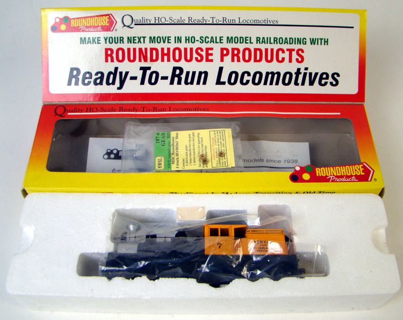 Roundhouse 56510-00201 D&amp;RGW 2-Truck Shay Locomotive w/NW Shortline Gears &amp; Real Wood Load HO Scale