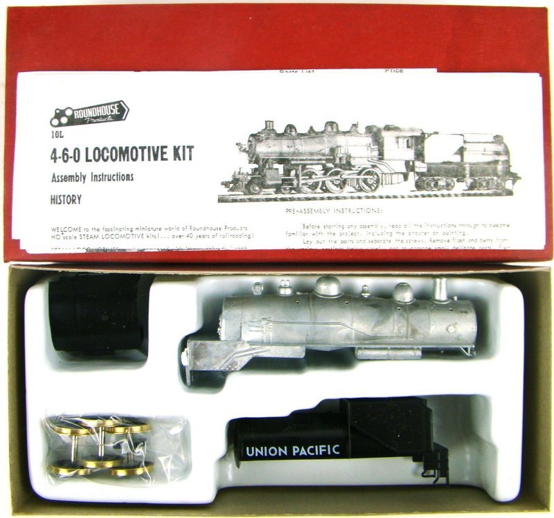 Roundhouse 457 UP Harriman 4-6-0 Ten Wheeler Kit w/Can Motor HO Scale