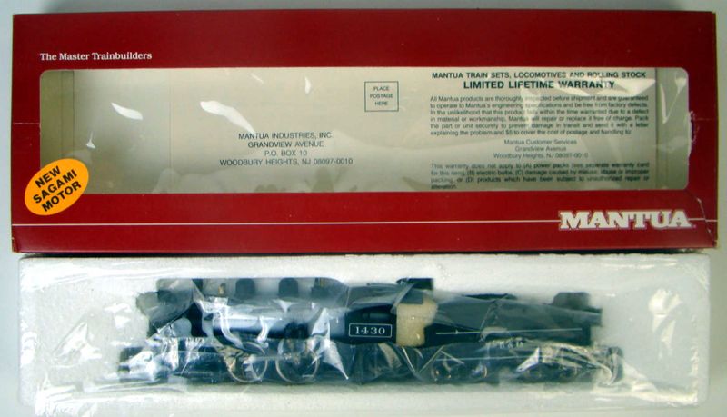 Mantua 357-025 B&amp;O 4-4-2 Atlantic Locomotive HO Scale