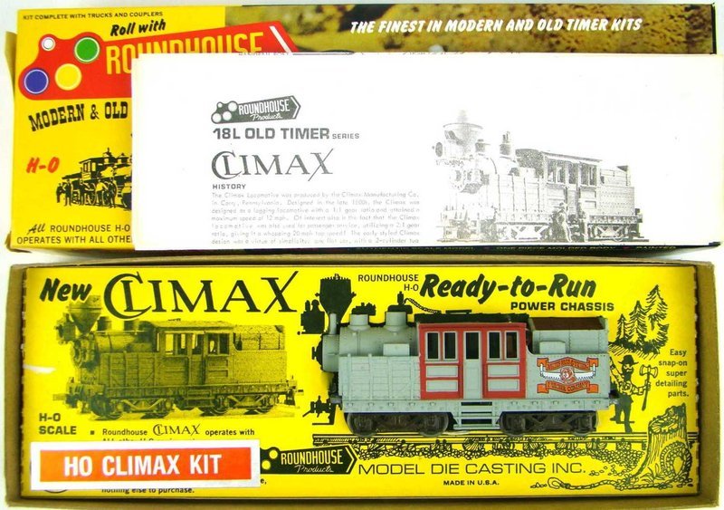 Roundhouse 2772 White Pass &amp; Yukon Climax Locomotive Kit w/Universal Drive Fix HO Scale