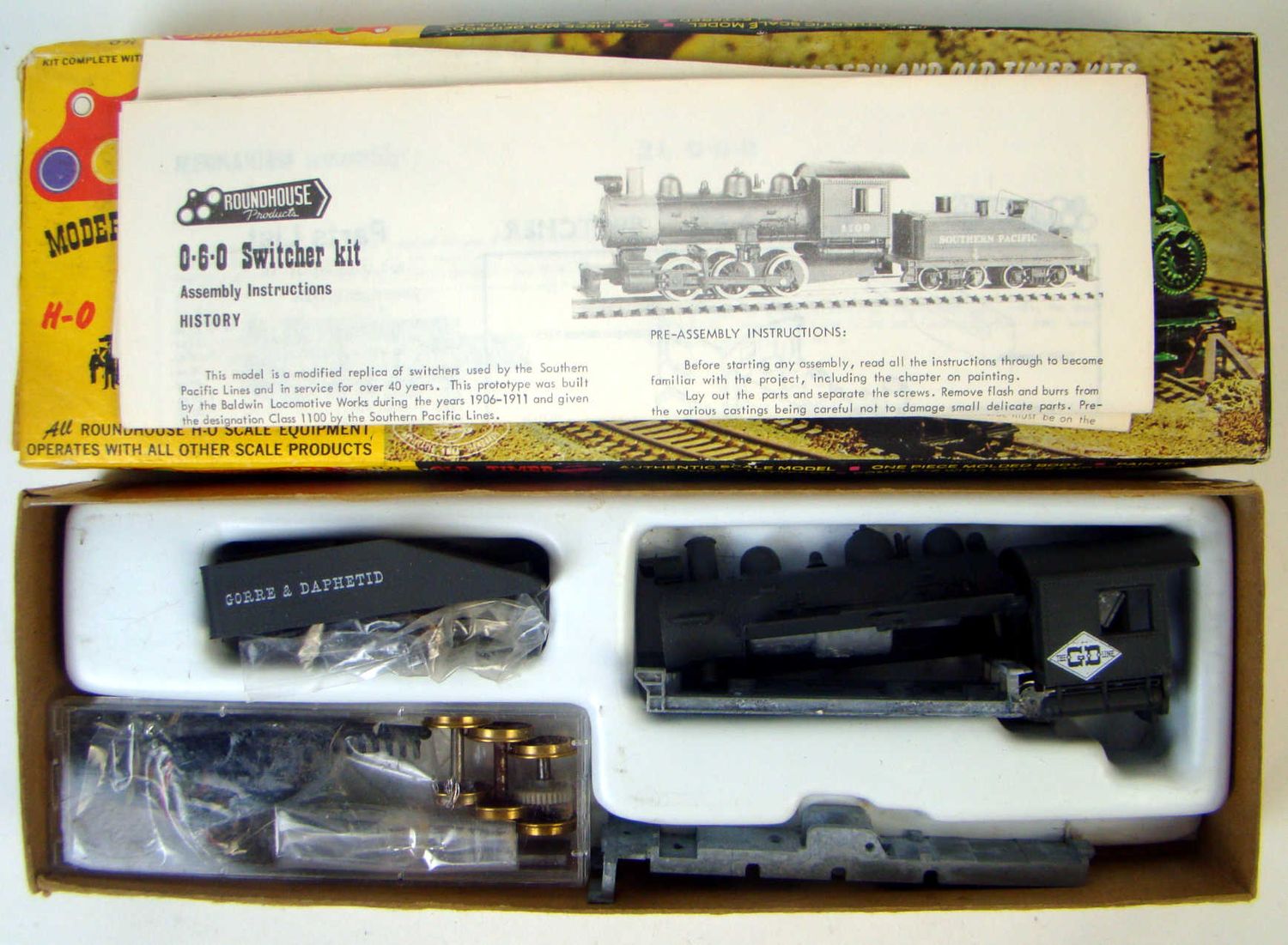 Roundhouse RH303 Gorre & Daphetid 0-6-0 Switcher Kit HO Scale Roundhouse RH303 Gorre & Daphetid 0-6-0 Switcher Kit HO Scale