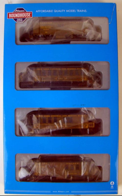 Late Production Athearn/Roundhouse 84319 NYC 4-Coach 34&#39; Overton Set HO Scale