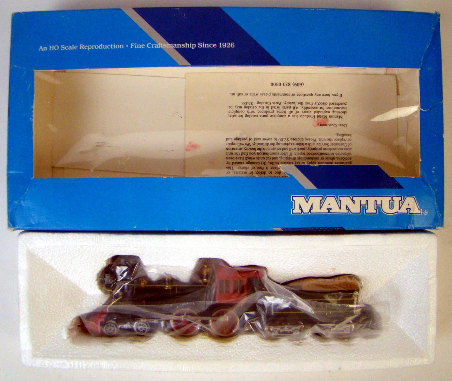 Mantua 307-44 W&amp;ARR 4-4-0 American Standard Locomotive w/AcuGlow Working Headlamp HO Scale