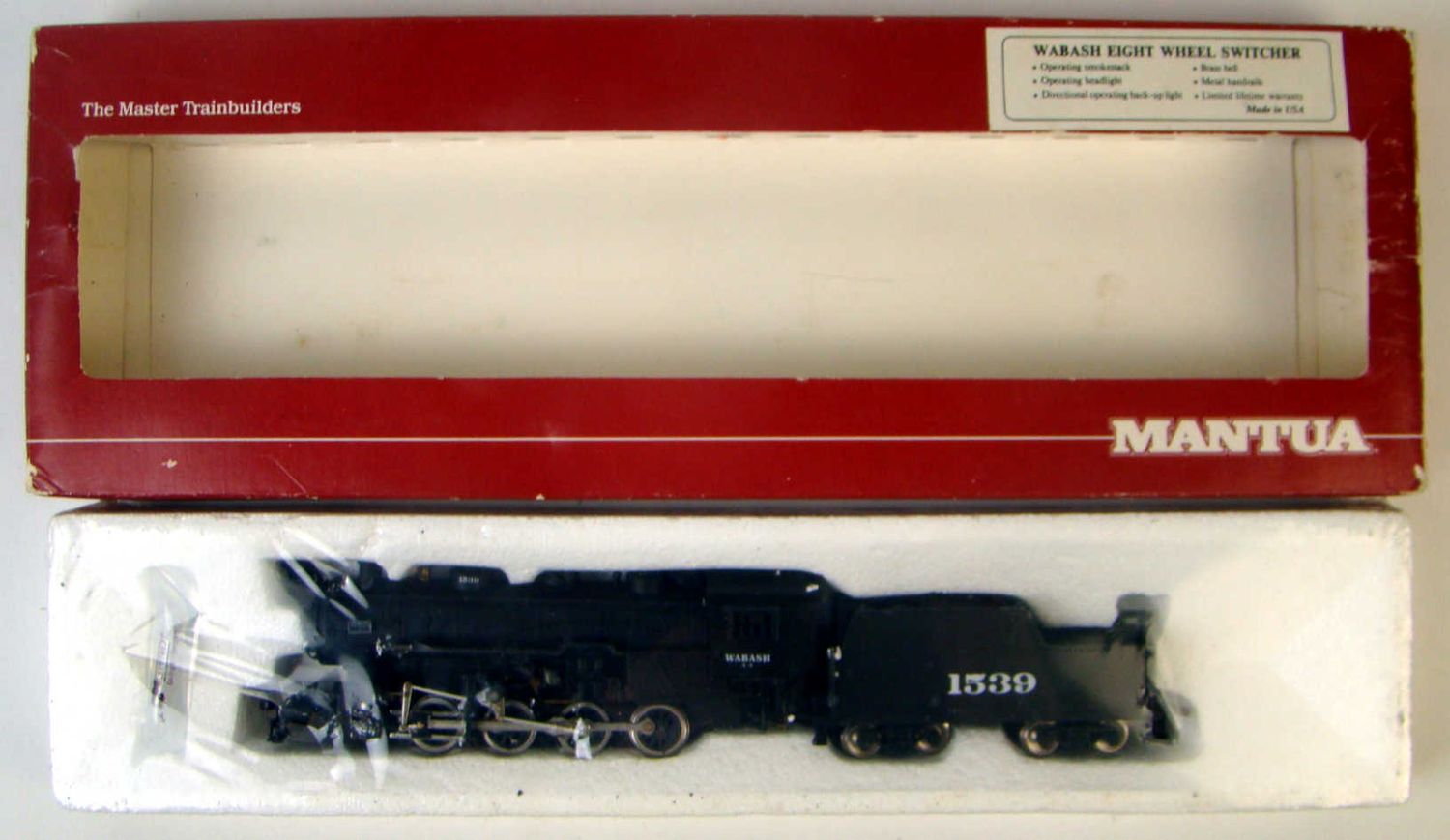 FACTORY SEALED Mantua 368-145 Wabash 0-8-0 Switcher w/Smoke HO Scale