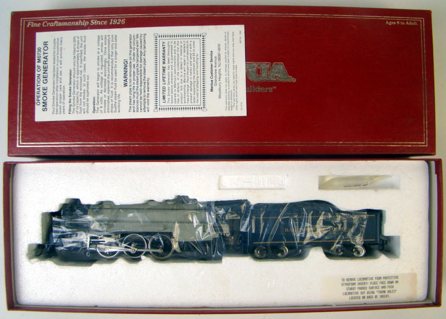 Mantua 399-025 "President Adams" B&amp;O Class P7 4-6-2 Pacific Locomotive #5301 HO Scale