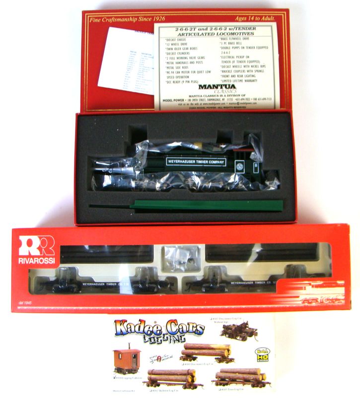 Mint Mantua/Rivarossi Weyerhaeuser Logging Set HO Scale